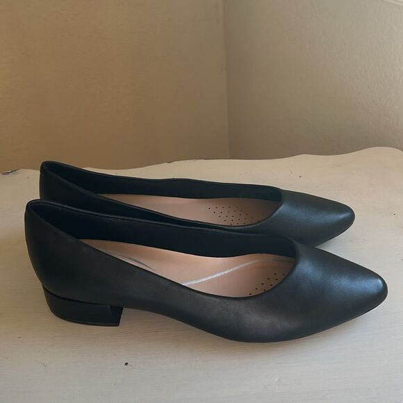 Easy Spirt Slip On Comfort Black Leather Pumps Women’s 10 W New No Box - Picture 3 of 12